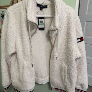 Tommy Hilfiger White Sherpa Jacket